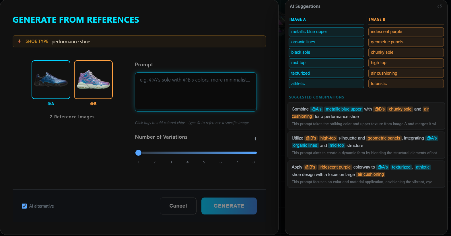 Semantic Canvas interface