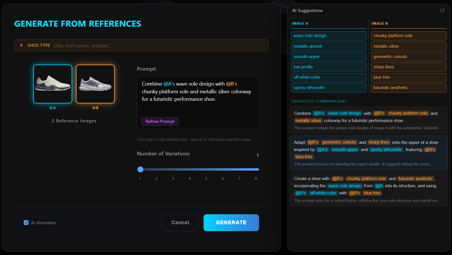 Semantic Canvas interface