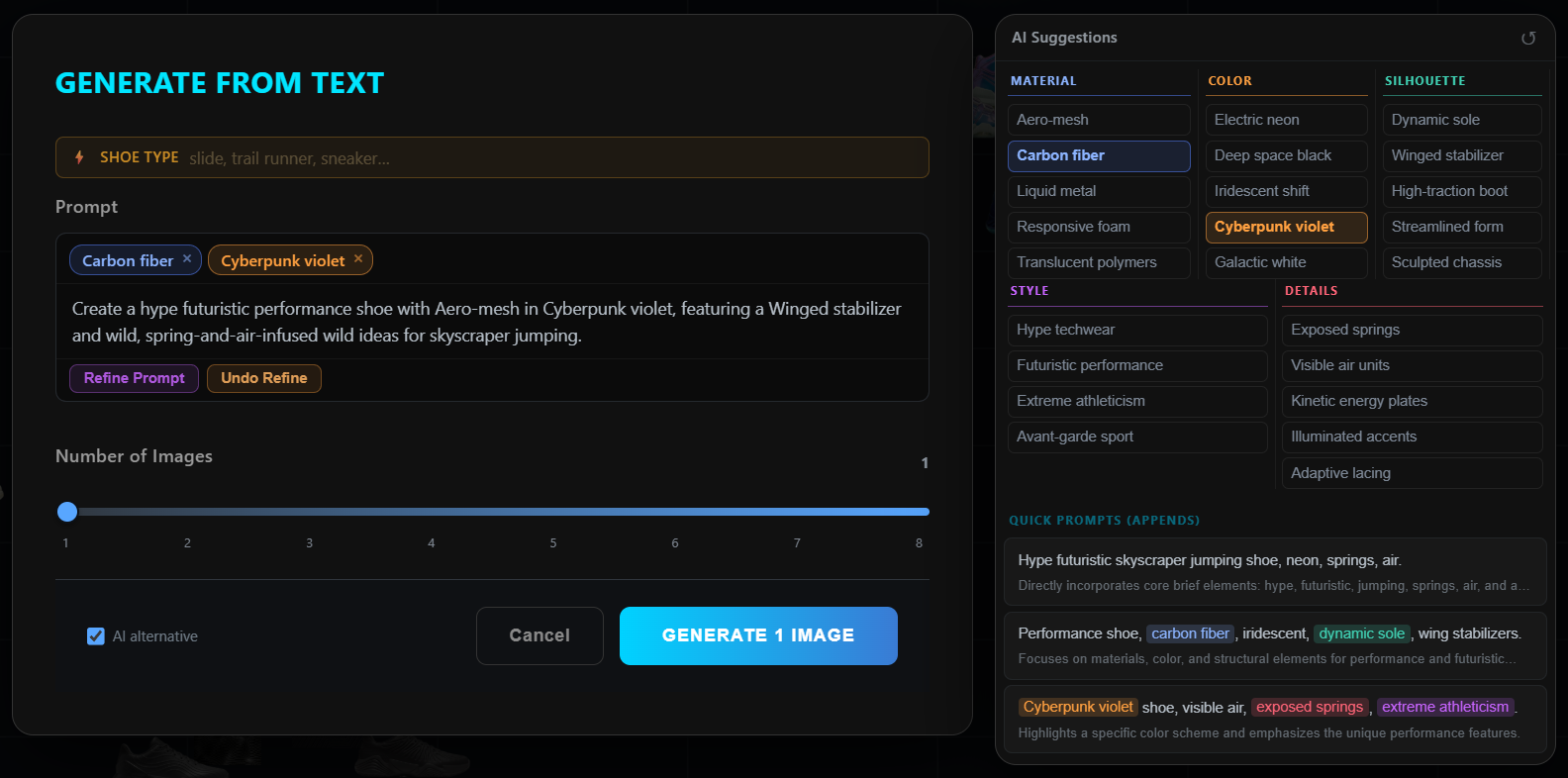 Semantic Canvas interface