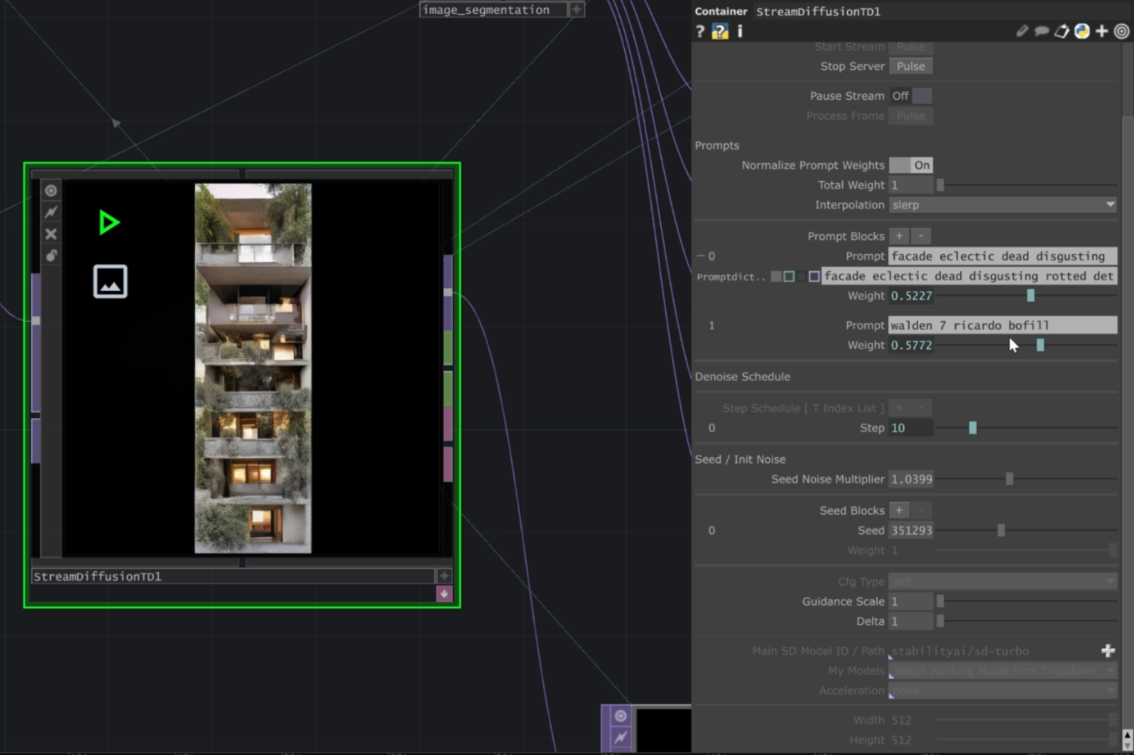 stream diffusion weights