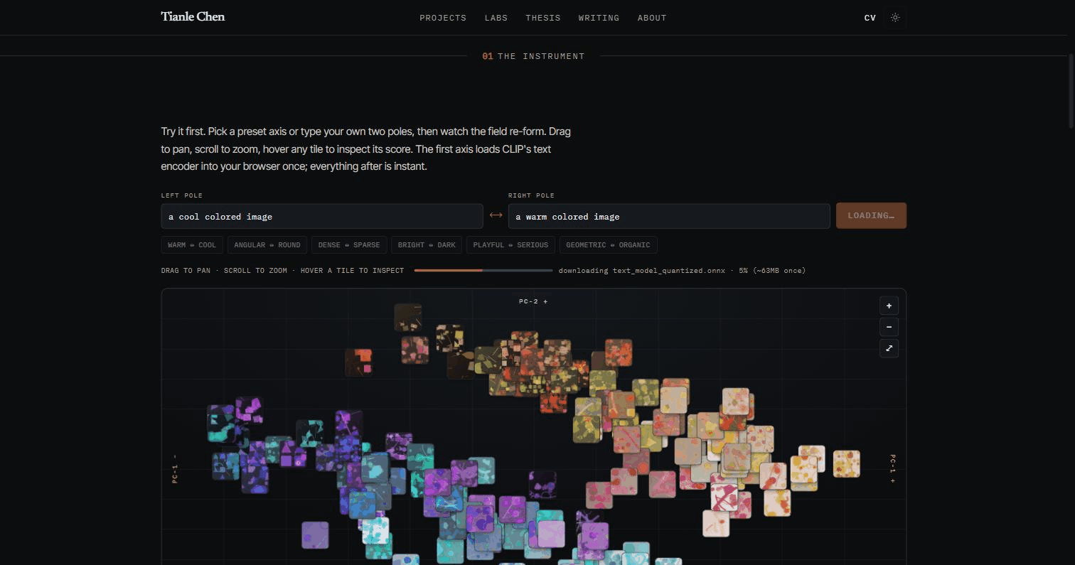 Latent Atlas — live capture